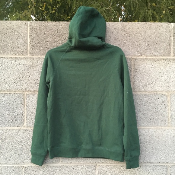 Green Bay Packers Women's Small Mitchell & Ness Flunnel Neck Fleece Hoodie NEW - Picture 6 of 12